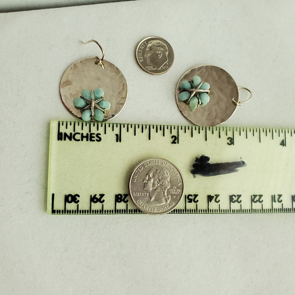 Silpada Sterling 925 Quartzite Flower Blossom Disc Earrings - Picture 5 of 7